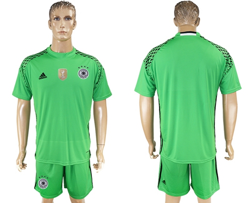 Germany Blank Green Goalkeeper Soccer Country Jersey - Click Image to Close